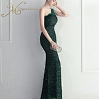 green sequin dress