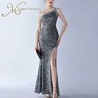 gray sequin dress